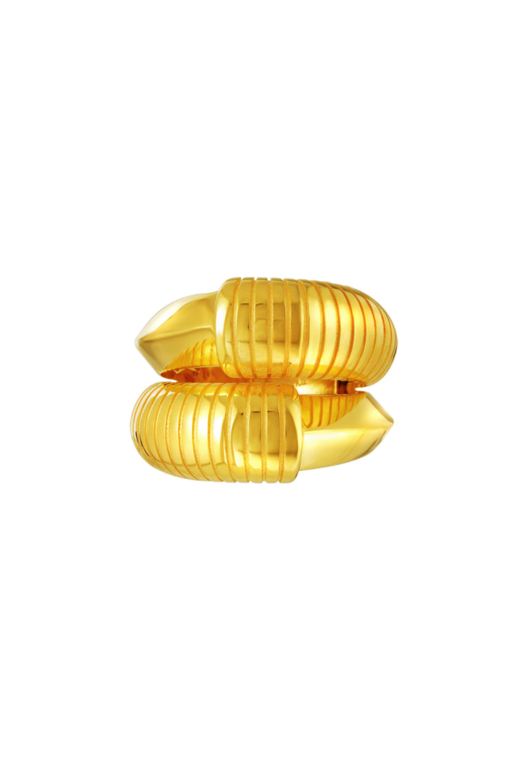 TOMEI Lusso Italia Twisted Ring, Yellow Gold 916