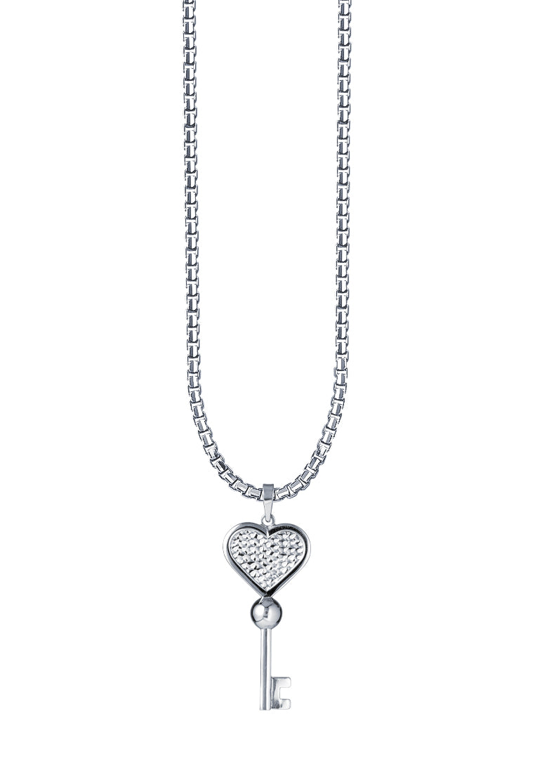 TOMEI Key Pendant, White Gold 585