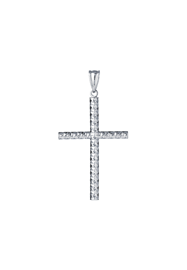 TOMEI Cross Pendant, White Gold 585