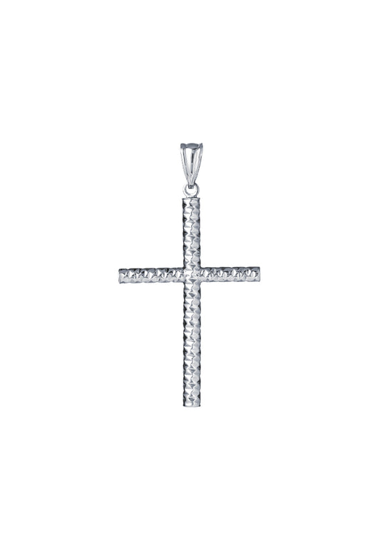 TOMEI Cross Pendant, White Gold 585