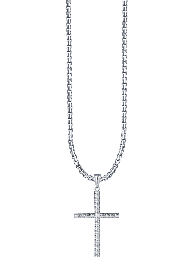 TOMEI Cross Pendant, White Gold 585