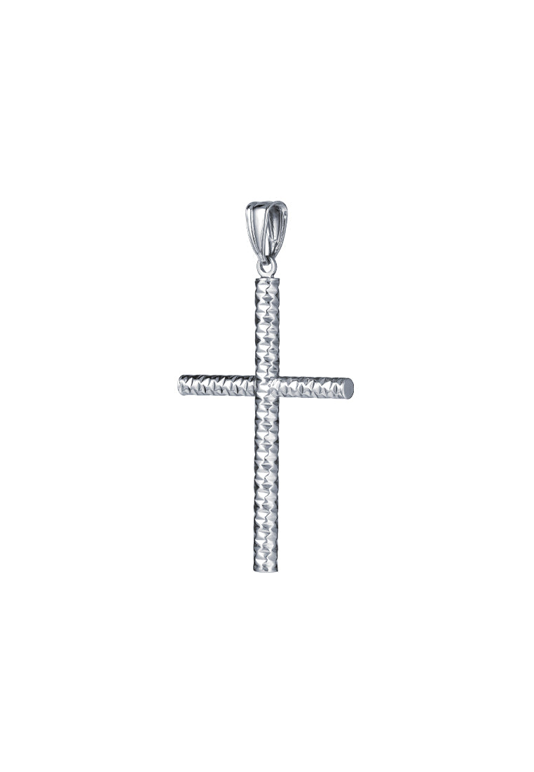 TOMEI Cross Pendant, White Gold 585