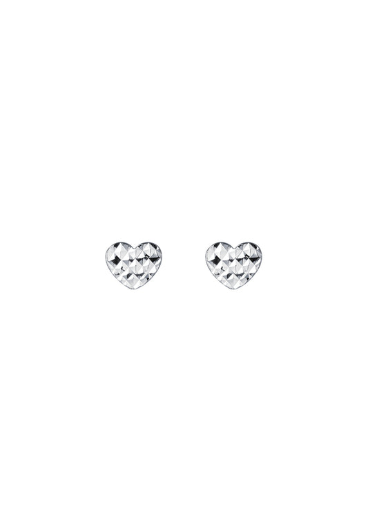 TOMEI Petite Love Earrings, White Gold 585