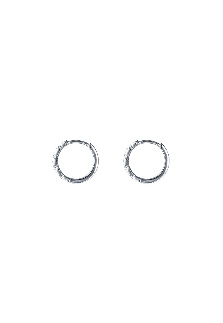 TOMEI Hoop Earrings, White Gold 585