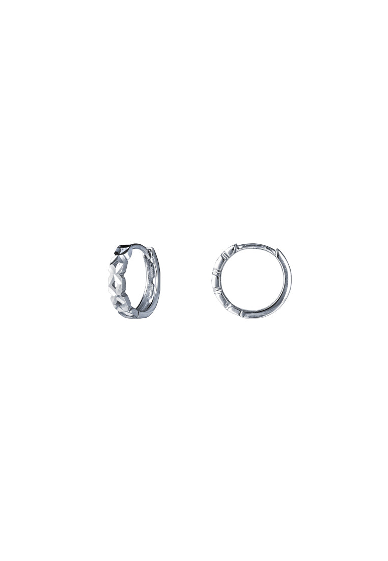 TOMEI Hoop Earrings, White Gold 585