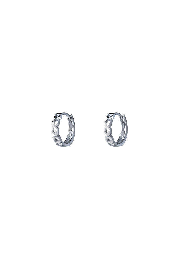 TOMEI Hoop Earrings, White Gold 585