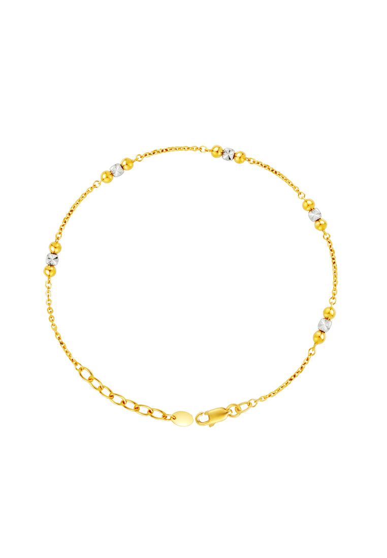 TOMEI Dual-Tone Bead Bracelet, Yellow Gold 916