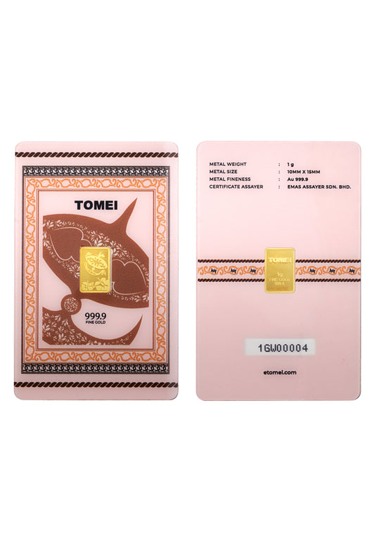 TOMEI [Online Exclusive] Koleksi Wau Gold Wafer | 1 Gram | Fine Gold 9999