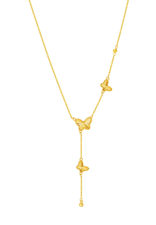 TOMEI Butterfly Necklace, Yellow Gold 999 (5G)