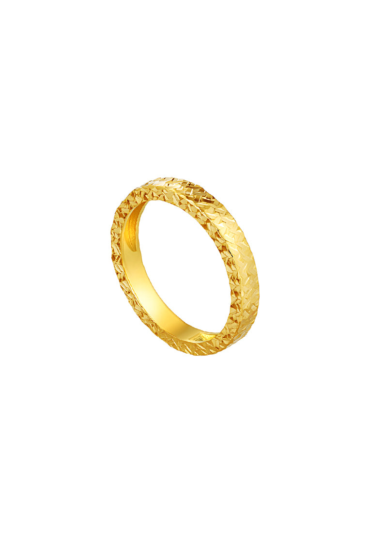 TOMEI Full Laser Cutting Ring, Yellow Gold 916