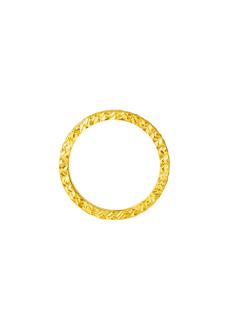 TOMEI Full Laser Cutting Ring, Yellow Gold 916