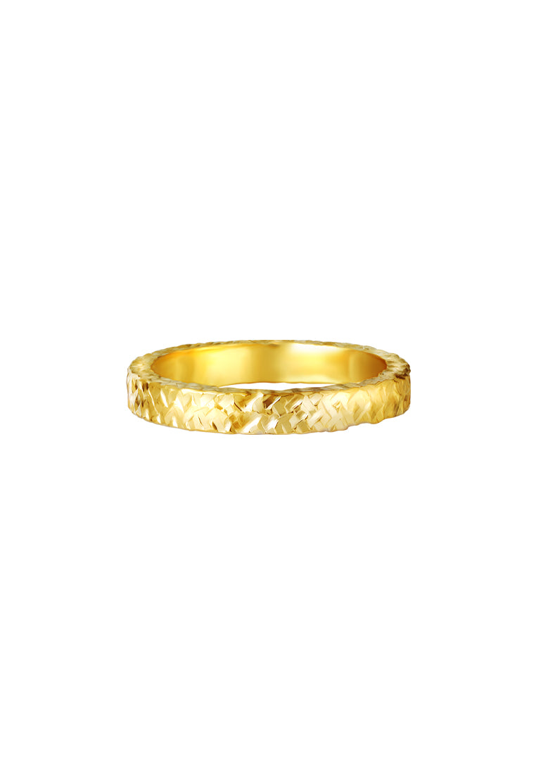 TOMEI Full Laser Cutting Ring, Yellow Gold 916