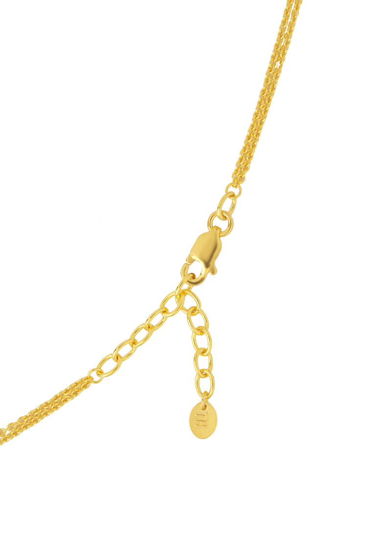 TOMEI Long Bar Necklace, Yellow Gold 916