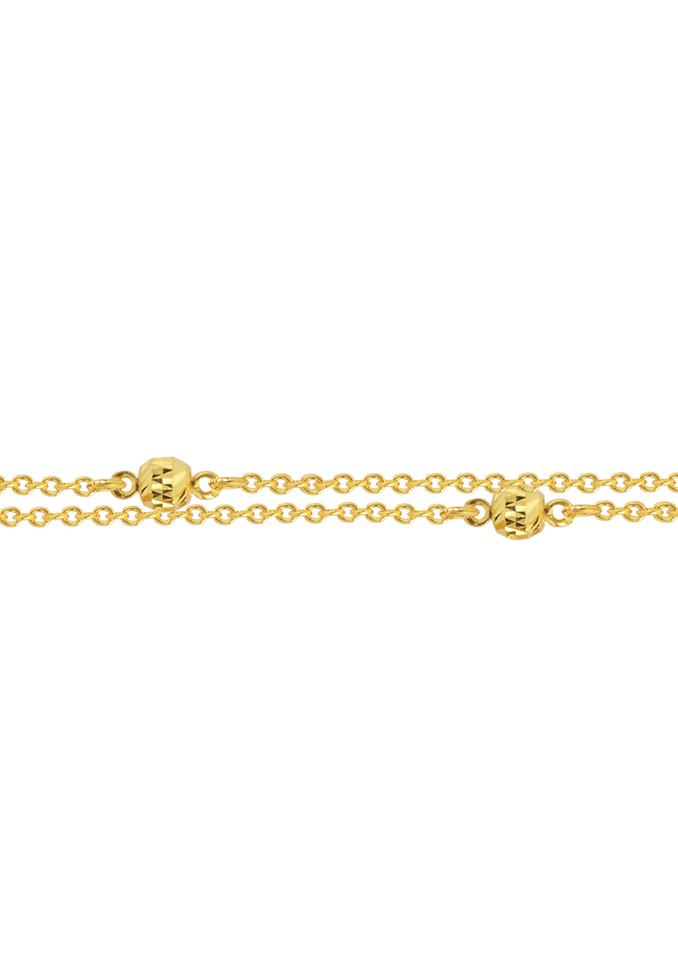 TOMEI Double Strand Bead Bracelet, Yellow Gold 916