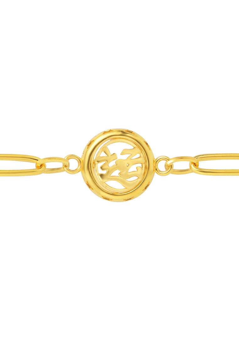 TOMEI Fortune Turns Bracelet, Yellow Gold 916