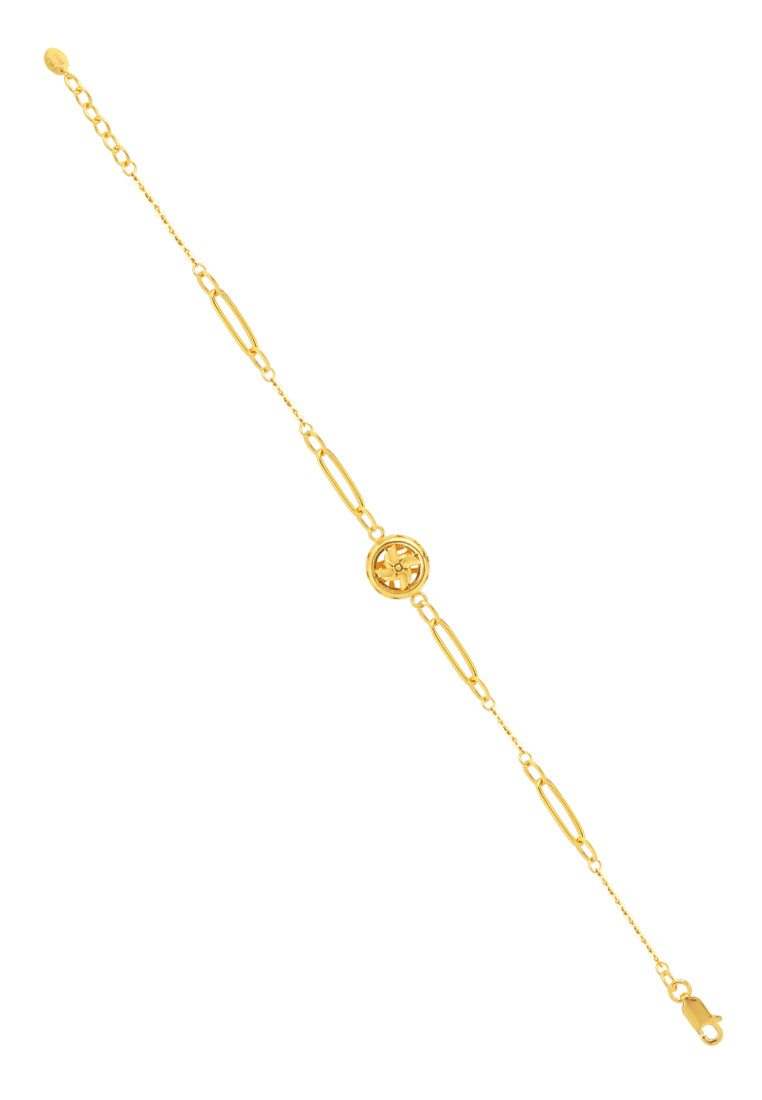 TOMEI Fortune Turns Bracelet, Yellow Gold 916