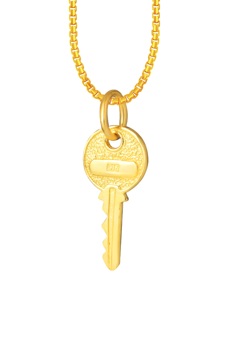 TOMEI Key Pendant, Yellow Gold 916