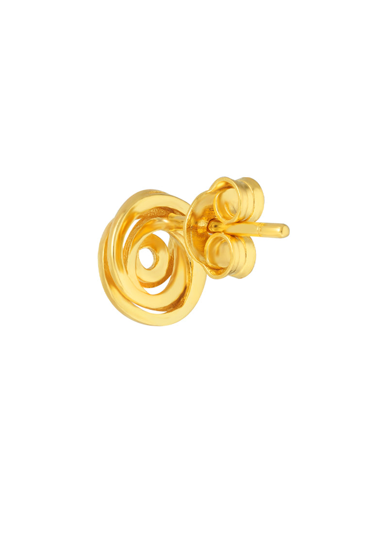 TOMEI Flower Knot Earrings, Yellow Gold 916