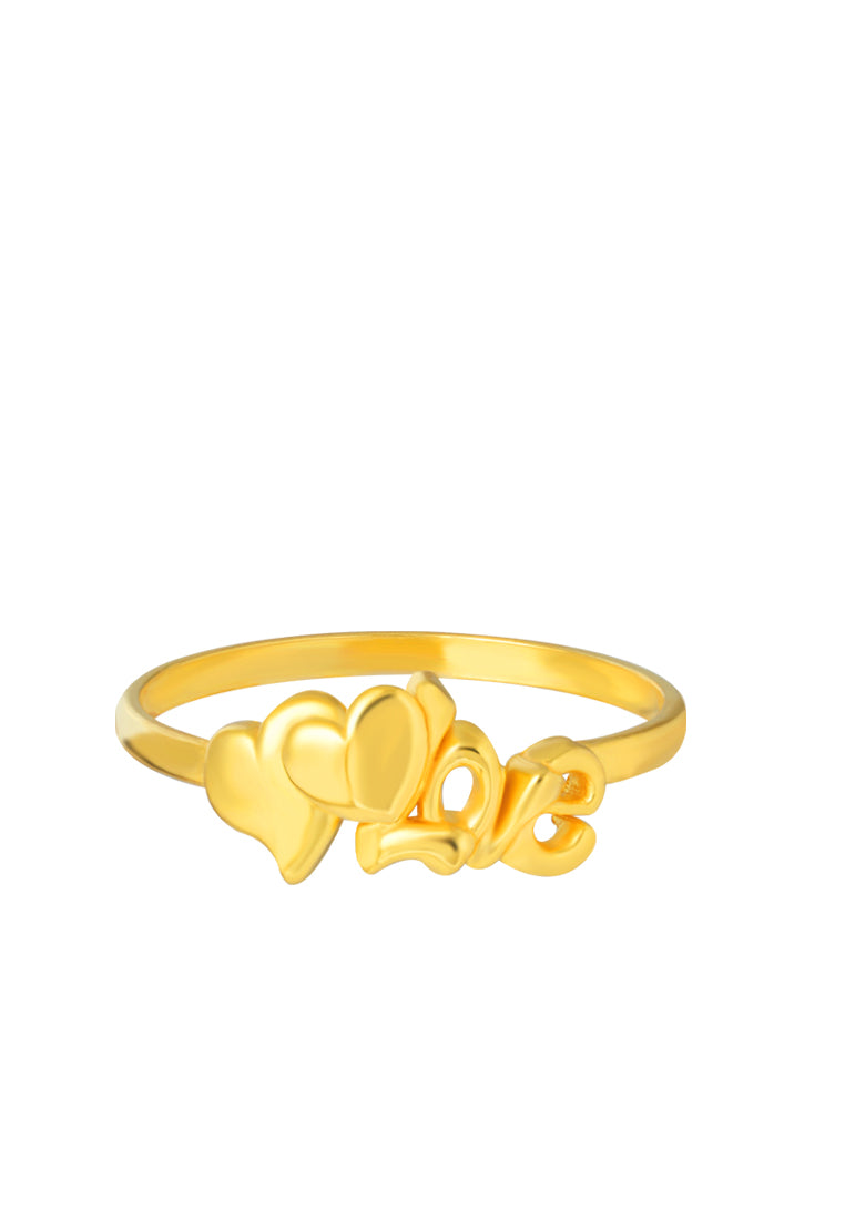 TOMEI Triplex Love Ring, Yellow Gold 916