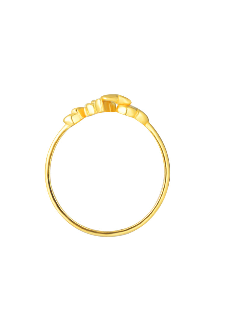 TOMEI Triplex Love Ring, Yellow Gold 916