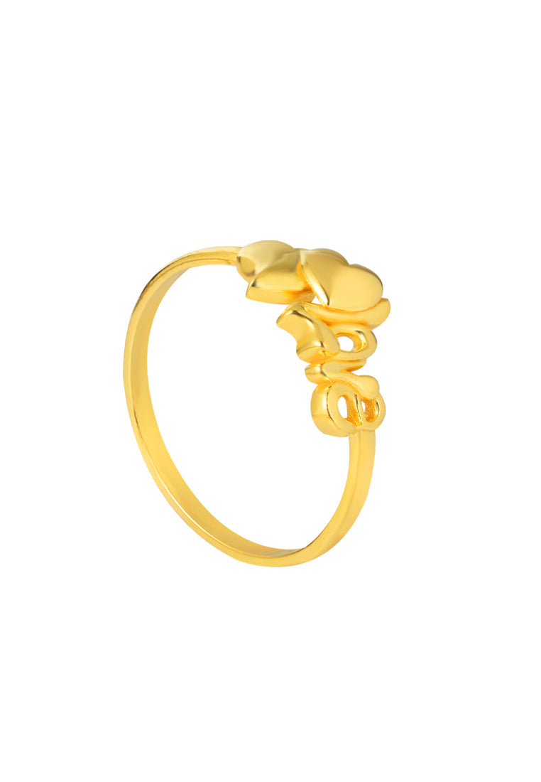 TOMEI Triplex Love Ring, Yellow Gold 916