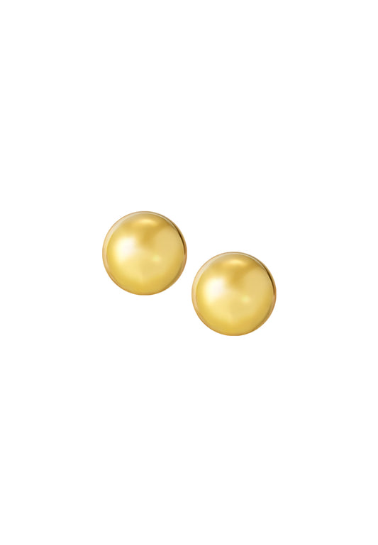 TOMEI Lusso Italia Button Earrings, Yellow Gold 916