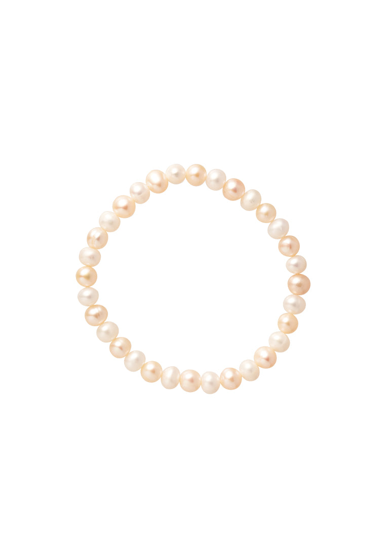 TOMEI [Online Exclusive ] Natural Pearl Bracelet I Light Multi-Tone