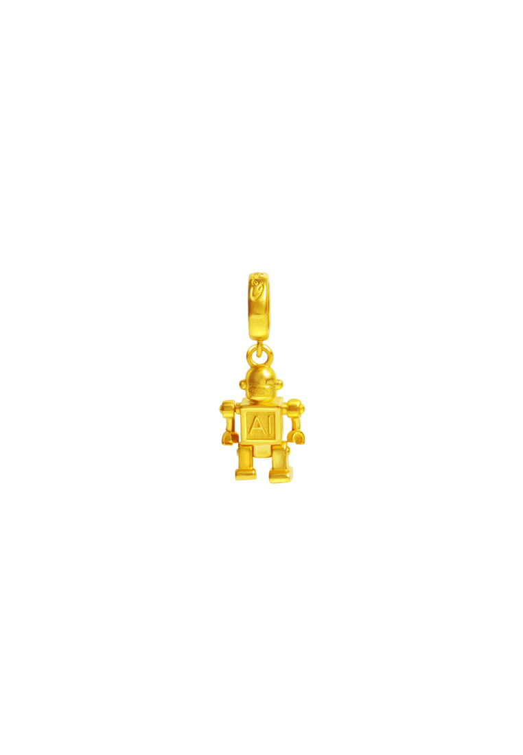 TOMEI Chomel Collection AI Robot Charm, Yellow Gold 916