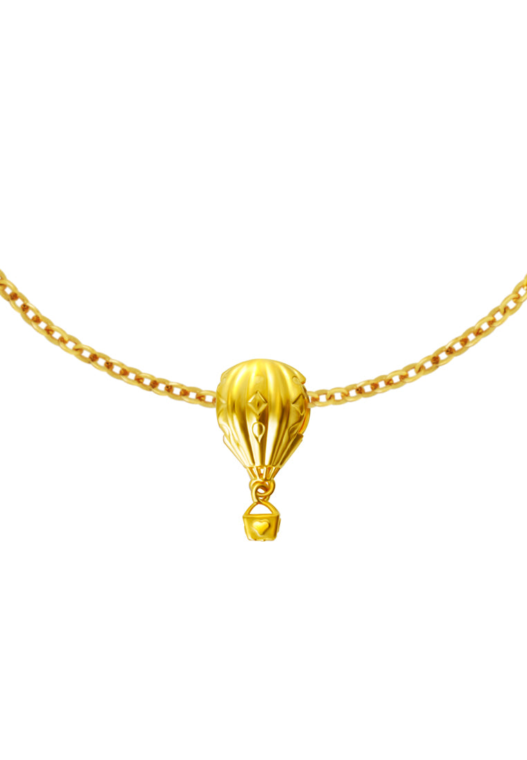 TOMEI Chomel Collection Hot Air Balloon Charm, Yellow Gold 916