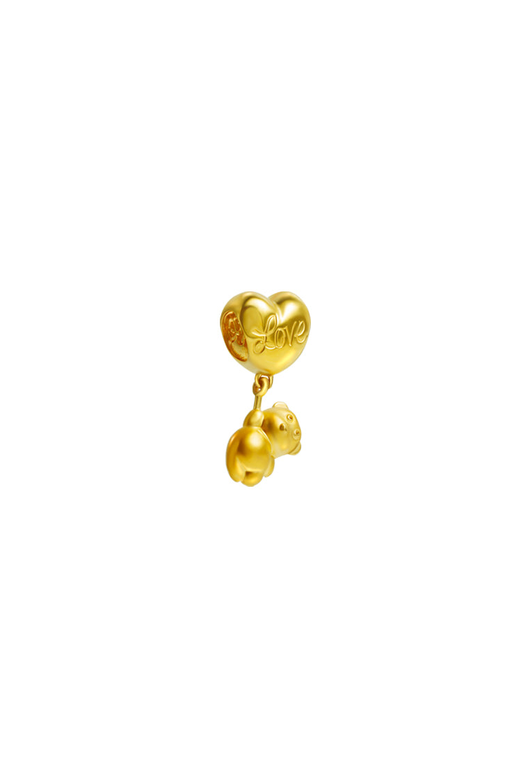 TOMEI Chomel Collection Bear's Love Charm, Yellow Gold 916