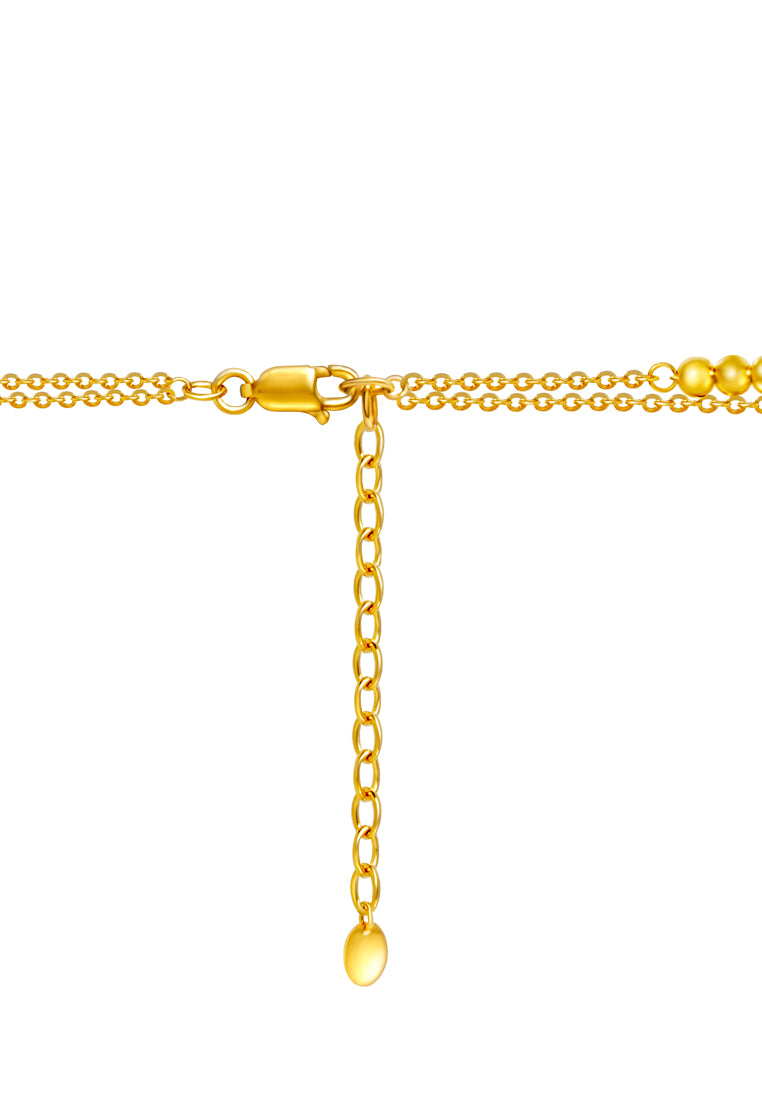 TOMEI Love Beads Double Strand Bracelet, Yellow Gold 916