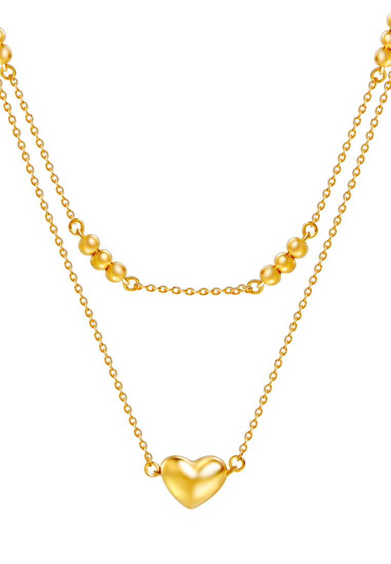 TOMEI Love Beads Double Strand Necklace, Yellow Gold 916