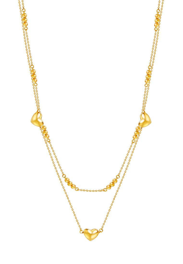 TOMEI Love Beads Double Strand Necklace, Yellow Gold 916