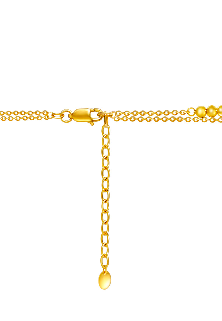 TOMEI Love Beads Double Strand Necklace, Yellow Gold 916