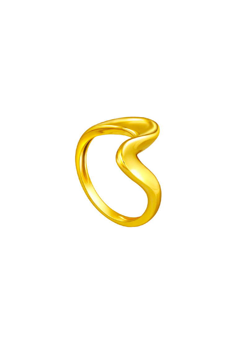 TOMEI Anastasia Curvy Ring, Yellow Gold 916