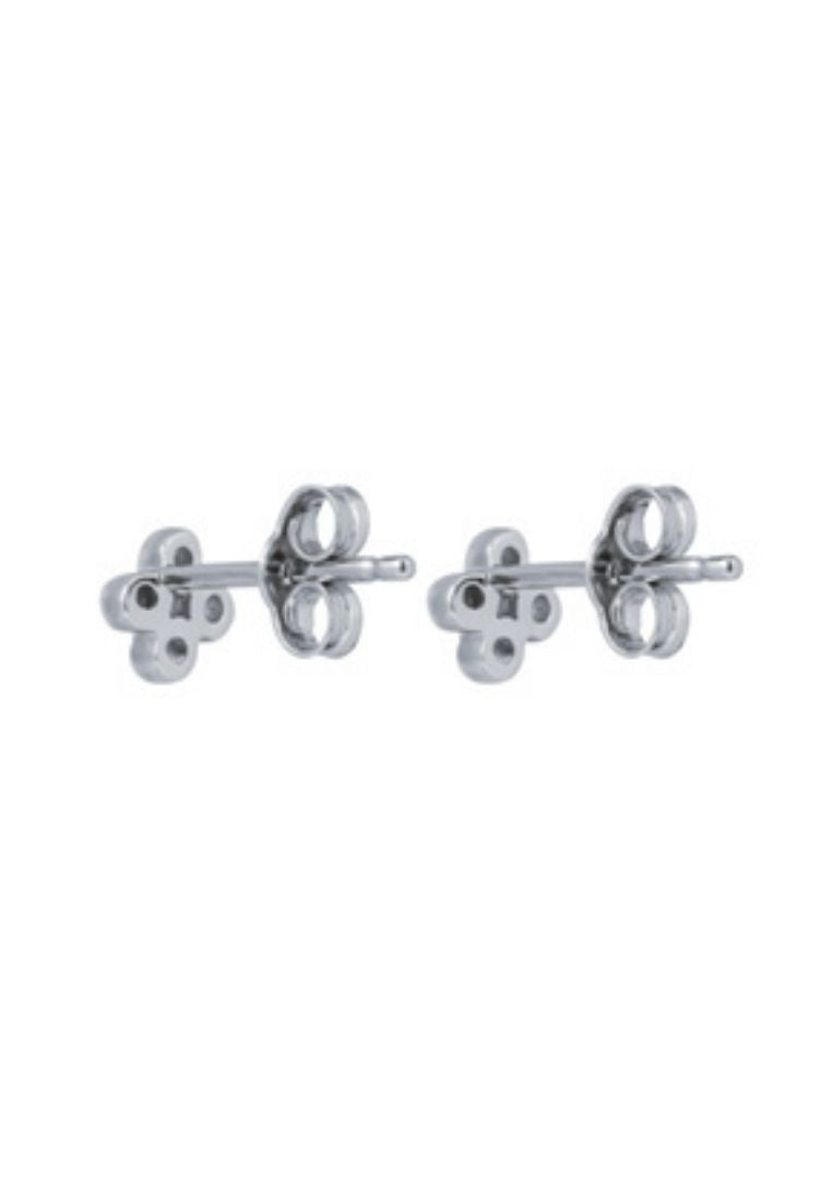 TOMEI Clover Earrings, White Gold 585