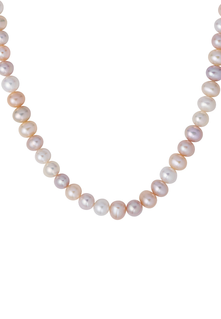 TOMEI Natural Mixed Pink Pearl Necklace