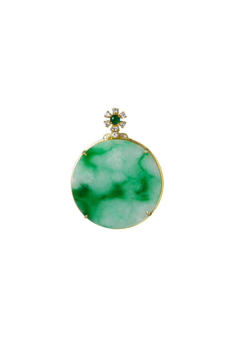 TOMEI Peacefully Jade Pendant, Yellow Gold 750