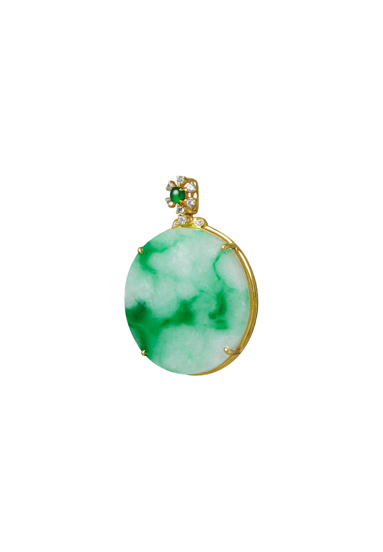 TOMEI Peacefully Jade Pendant, Yellow Gold 750