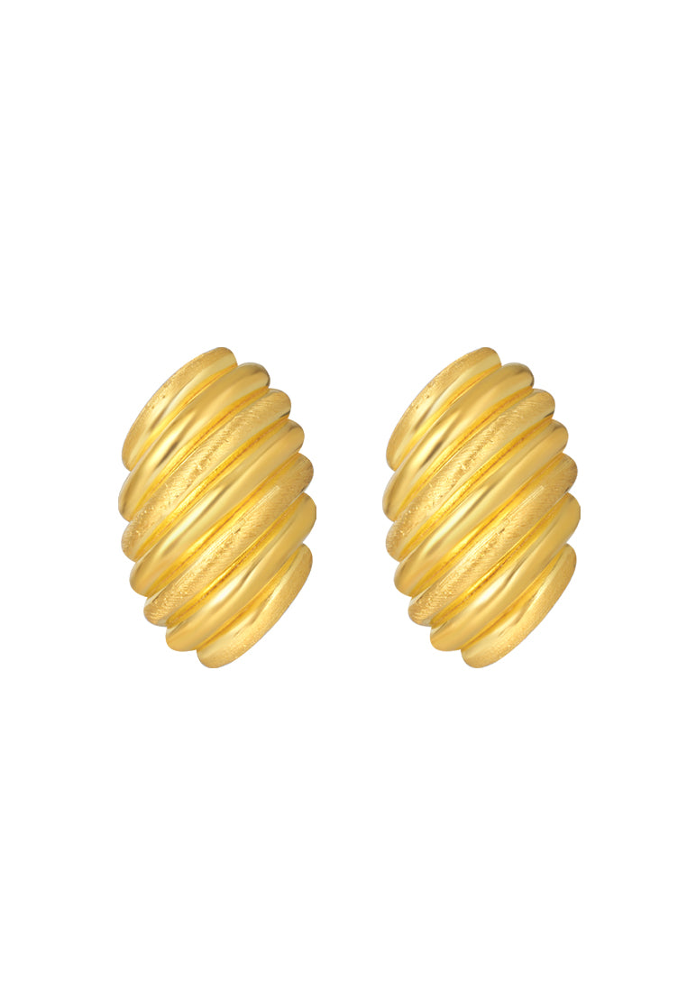 TOMEI Lusso Italia Spiralous Earrings, Yellow Gold 916