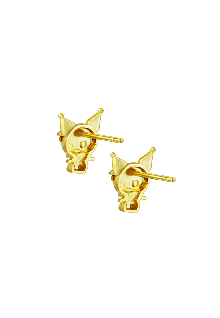 TOMEI X SANRIO Kuromi Earrings, Yellow Gold 916