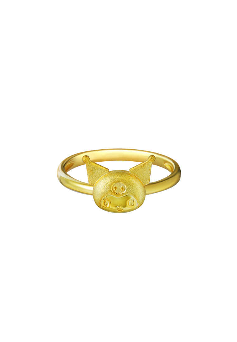 TOMEI X SANRIO Kuromi Head Ring, Yellow Gold 916