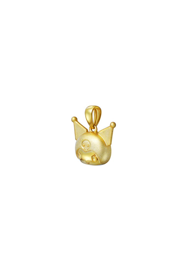 TOMEI X SANRIO Kuromi Head Pendant, Yellow Gold 916