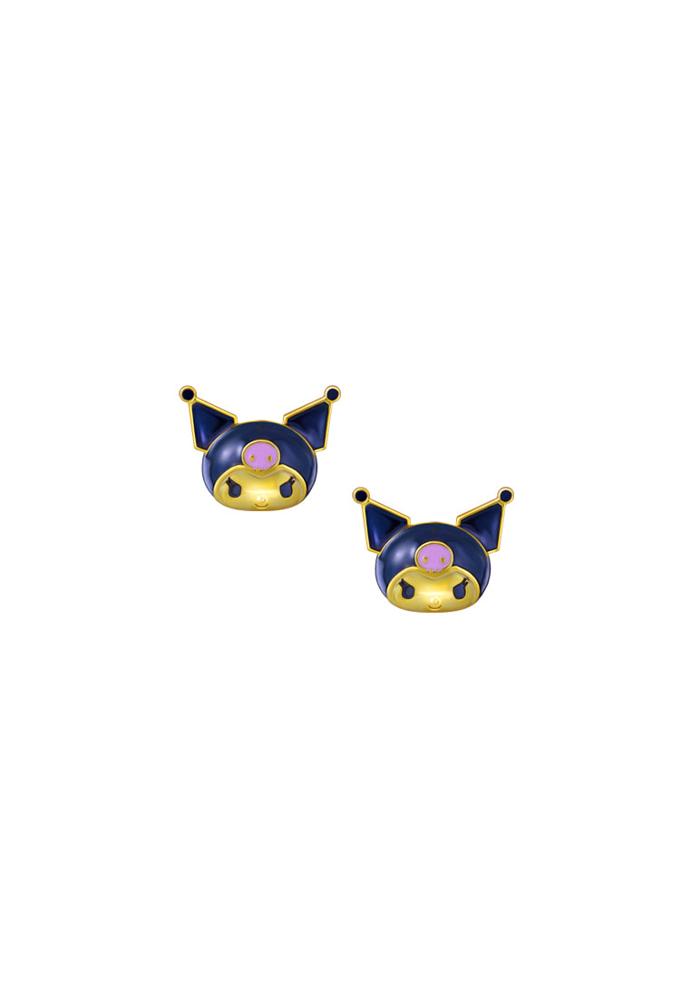 TOMEI X SANRIO Kuromi Earrings, Yellow Gold 916