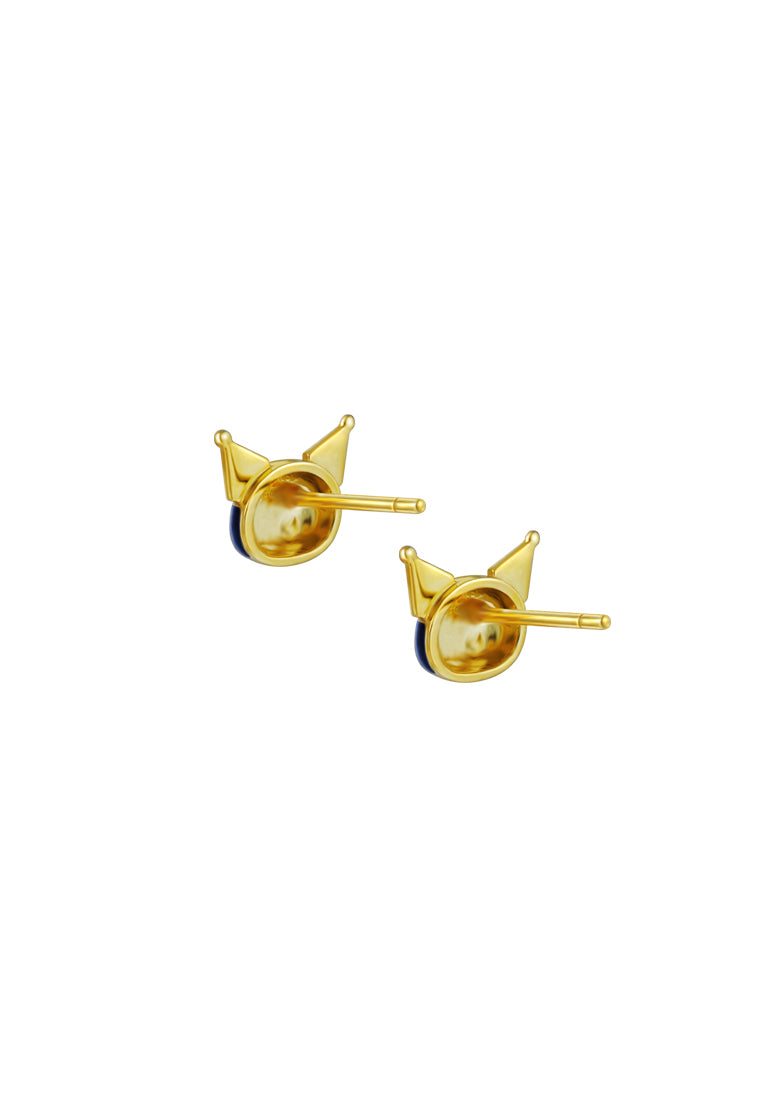 TOMEI X SANRIO Kuromi Earrings, Yellow Gold 916