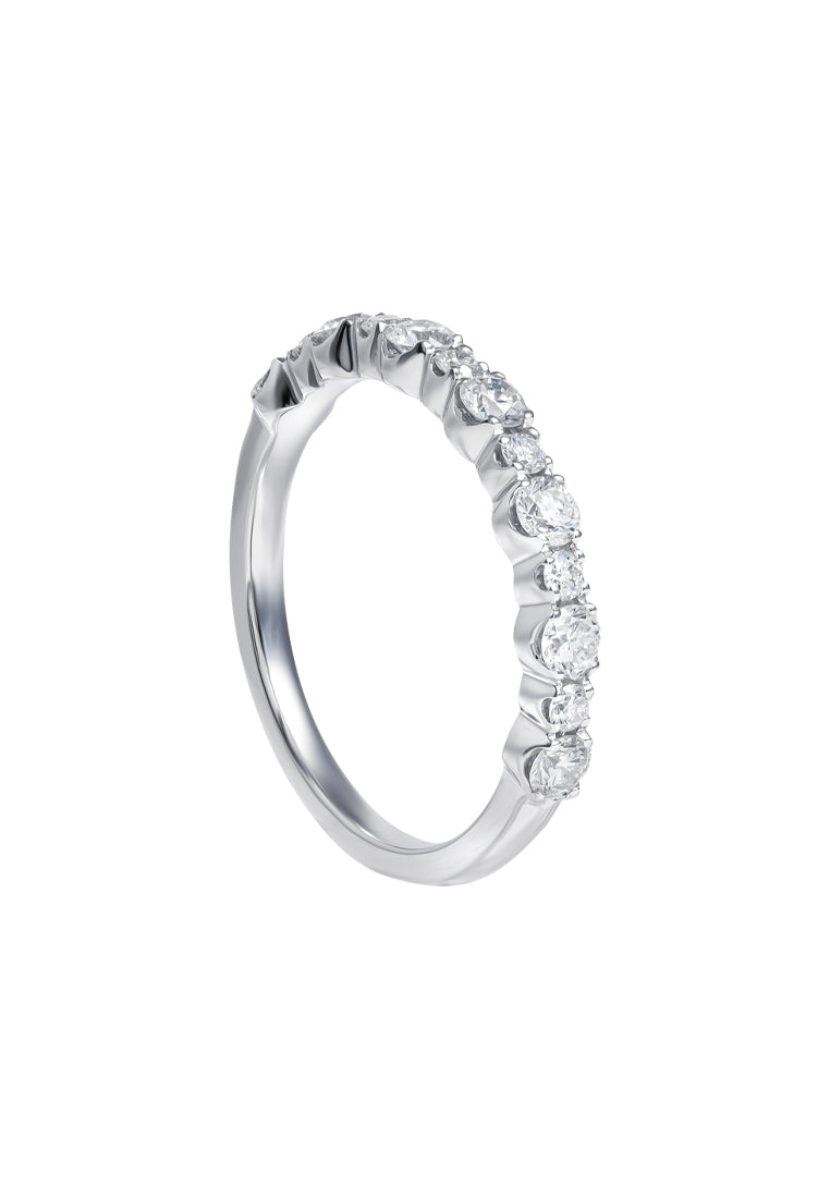 TOMEI Glimmering Grace Collection Eternity Ring, White Gold 750