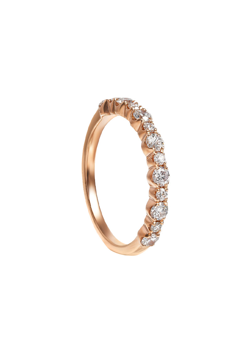 TOMEI Glimmering Grace Collection Eternity Ring, Rose Gold 750