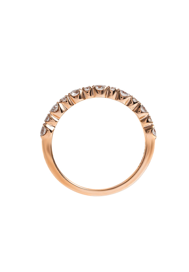 TOMEI Glimmering Grace Collection Eternity Ring, Rose Gold 750