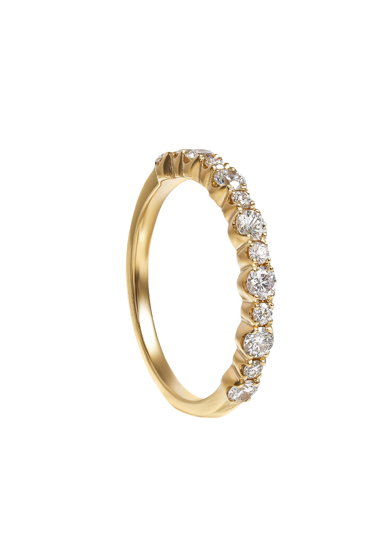 TOMEI Glimmering Grace Collection Eternity Ring, Yellow Gold 750