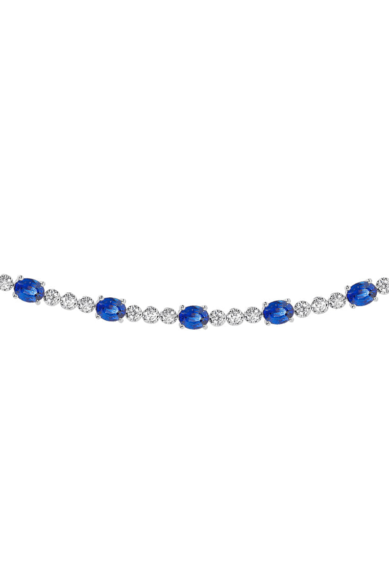 TOMEI Blue Sapphire Bracelet, White Gold 750